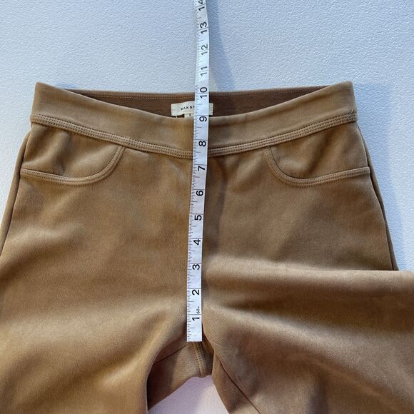 Max Studio Women Small Faux Suede Stretch Pull On Jeggings Pants Camel Vicuna - Picture 9 of 11